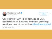 Teachers Day: ಟ್ವಿಟರ್ ನಲ್ಲಿ ಹರಿದು ಬಂತು ಗಣ್ಯ ವ್ಯಕ್ತಿಗಳ ಶುಭಾಶಯಗಳು Teachers Day: ಟ್ವಿಟರ್ ನಲ್ಲಿ ಹರಿದು ಬಂತು ಗಣ್ಯ ವ್ಯಕ್ತಿಗಳ ಶುಭಾಶಯಗಳು