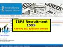 IBPS Recruitment: आईबीपीएस में 1599 पदों पर निकली नई वैकेंसी, जानिए डिटेल्स IBPS Recruitment: आईबीपीएस में 1599 पदों पर निकली नई वैकेंसी, जानिए डिटेल्स