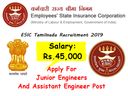 ESIC Recruitment 2019: பொறியியல் பட்டதாரிகளுக்கு இஎஸ்ஐ-யில் வேலை.! ஊதியம் ரூ.45 ஆயிரம்! ESIC Recruitment 2019: பொறியியல் பட்டதாரிகளுக்கு இஎஸ்ஐ-யில் வேலை.! ஊதியம் ரூ.45 ஆயிரம்!