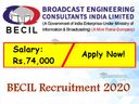 BECIL Recruitment 2020: ரூ.74 ஆயிரம் ஊதியத்தில் மத்திய அரசு வேலை வேண்டுமா?