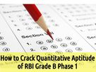 How to Crack Quantitative Aptitude of RBI Grade B Phase 1 
