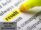 UPSC NDA Results 2015 Declared
