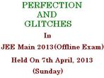 JEE Main 2013 Held With Perfection And Glitches