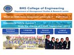 BMS College of Engineering offers Crash course for CMAT 2014-15