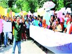 Protest at Manipur Institute of Technology