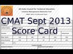 Download CMAT September 2013 score card