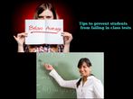Tips to prevent students from failing in class tests