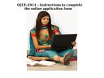 OJEE-2014 - Instructions to complete the online application form OJEE-2014 - Instructions to complete the online application form