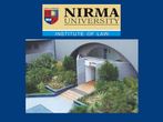 Institute of Law, Nirma University's admissions to Law programmes 2014