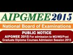 AIPGMEE 2015: Rescheduled exam on December 10 and 11
