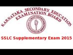 Karnataka SSLC Supplementary Exam Time-Table 2015