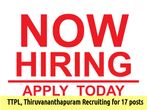 TTPL, Thiruvananthapuram Recruiting for 17 posts