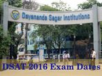 Dayananda Sagar University Announces DSAT 2016 Exam Dates
