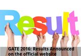 GATE 2016: Results Announced on the official website
