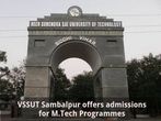 VSSUT Sambalpur offers admissions for M.Tech Programmes