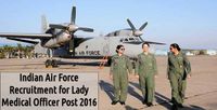 Indian Air Force Invites Application for Lady Medical Officer Post