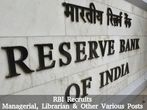 RBI Job Openings for Managerial, Librarian & Other Various Posts 2016