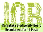 Karnataka Biodiversity Board is Hiring for 14 Posts 2016, Apply Now