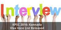 KPSC 2016: Kannada Viva Voce List Released