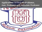 Apply for various Professor posts at University of Mysore Apply for various Professor posts at University of Mysore