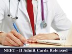 NEET-II Admit Cards Available For Download