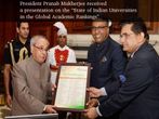 President received a presentation on the Indian Universities Ranking