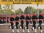 UPSC NDA, NA (I) Exam 2016 Results Declared