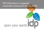 IDP Education to organize Australian Education Fair in Delhi