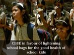 CBSE: Lighten school bags for the good health of kids