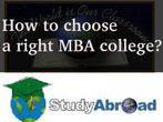 How to choose a right MBA college abroad?