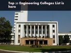 List of Top 25 Engineering Colleges in India 2016