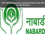 NABARD Development Assistant Prelims Exam 2016 Results Released: Check Now!