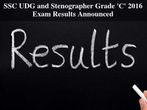 SSC UDG and Stenographer Grade 'C' 2016 Exam Results Announced SSC UDG and Stenographer Grade 'C' 2016 Exam Results Announced