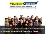 Valuepoint Academy becomes the First Indian Institution to Partner with Oxford University Press