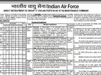 Indian Air Force Recruitment 2018 For Various Posts