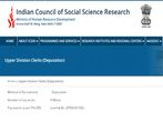 ICSSR Recruitment 2020 For Upper Division Clerks (UDC) Posts, Apply Offline August 17