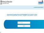 SWAYAM Admit Card 2020 Released For September 2020 SWAYAM Admit Card 2020 Released For September 2020