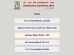 CCSU Result 2020: How To Check CCSU BEd Result 2020 At ccsuniversity.ac.in