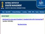 NIDM Recruitment 2021 For Jr. Consultants, Consultants, MTS And Helper Jobs, Apply Offline Before February 2