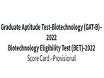 GAT B, BET Result 2022 Declared By NTA At dbt.nta.ac.in, Download Scorecard Here GAT B, BET Result 2022 Declared By NTA At dbt.nta.ac.in, Download Scorecard Here