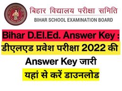 Bihar DElEd Answer Key 2022 PDF Download Link बिहार डीएलएड आंसर की 2022 पीडीएफ डाउनलोड करें