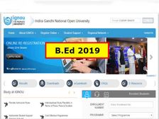 IGNOU B.Ed 2019: इग्नू बीएड (B.Ed) प्रोग्राम 2019 के लिए रजिस्ट्रेशन शुरू, ऐसे करें आवेदन