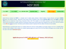 NEST 2020: एनईएसटी 2020 के लिए nestexam.in से ऐसे करें ऑनलाइन रजिस्ट्रेशन