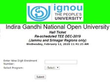 IGNOU BEd Admit Card 2020: इग्नू बीएड एडमिट कार्ड 2020 जारी, जम्मू-श्रीनगर मे 14 15 फरवरी को परीक्षा