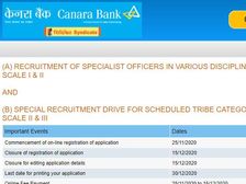 Canara Bank SO Recruitment 2020-21: केनरा बैंक एसओ भर्ती आवेदन अंतिम तिथि आज, जानिए पूरी डेटल