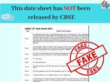 Fact Check: सीबीएसई बोर्ड परीक्षा 2021 की डेट शीट अभी जारी नहीं हुई, फेक डेट शीट सोशल मीडिया पर वायरल