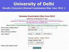 DU PG Result 2021 Marksheet Download: डीयू पीजी रिजल्ट 2021 मार्कशीट डाउनलोड करें