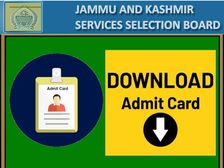 JKSSB SI Admit Card 2022 Download Link जेकेएसएसबी एसआई एडमिट कार्ड 2022 डाउनलोड डाउनलोड करें