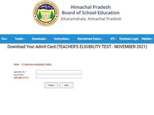 HPTET Admit Card 2021 Download पंजाबी उर्दू परीक्षा के लिए एचपी टीईटी एडमिट कार्ड 2021 जारी