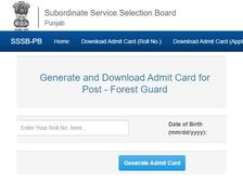 PSSSB Forest Guard Admit Card 2022: पंजाब वन रक्षक भर्ती परीक्षा एडमिट कार्ड 2022 डाउनलोड करें